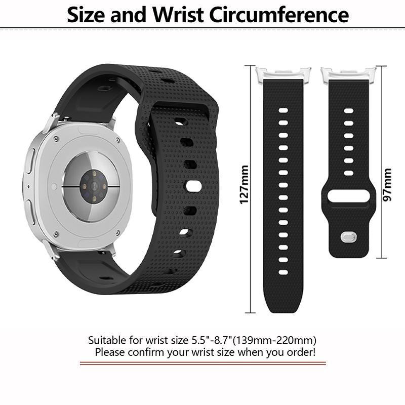 erorex For Samsung Galaxy Watch8 / Watch8 Classic Round Dots Stud Buckle Silicone Watch Band(White) - Image 4