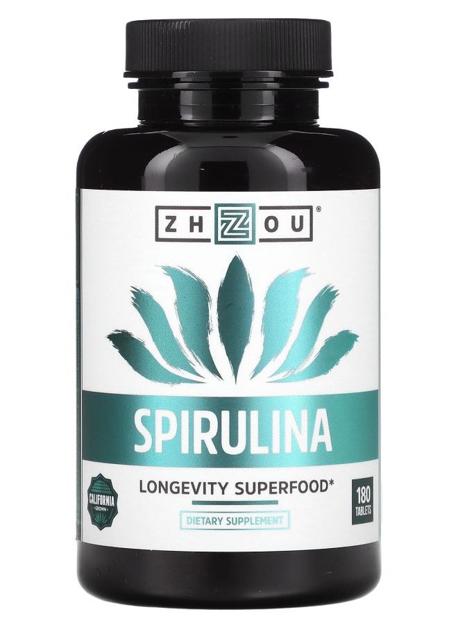 Zhou Nutrition - Spirulina Longevity Superfood 180 Tablets - Image 1
