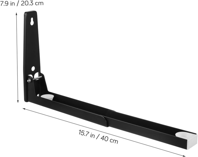 VOSAREA Stainless Steel Microwave Stand Adjustable Wall Mount Bracket Heavy Duty Universal Microwave Shelf for Kitchen Counter Space Saving Suitable for Small Ovens - Image 2