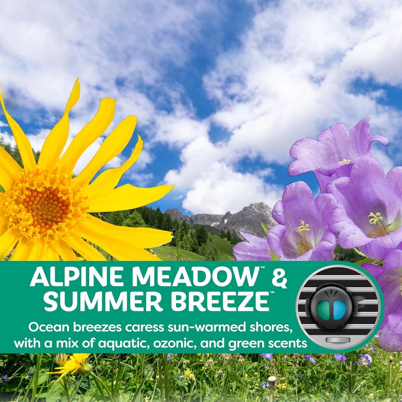 RefreshYourCar Refresh Your Car Mini Diffuser Car Air Fresheners, Alpine Meadows/Summer Breeze Scent, 2 Pack - Image 3