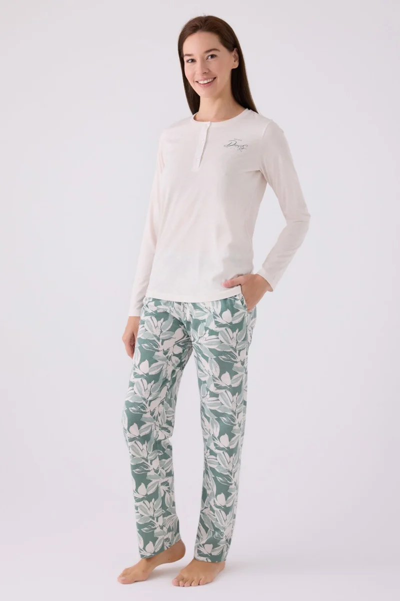 ارنيتا Women's Long Sleeve Pajama Set AR3116 Stone