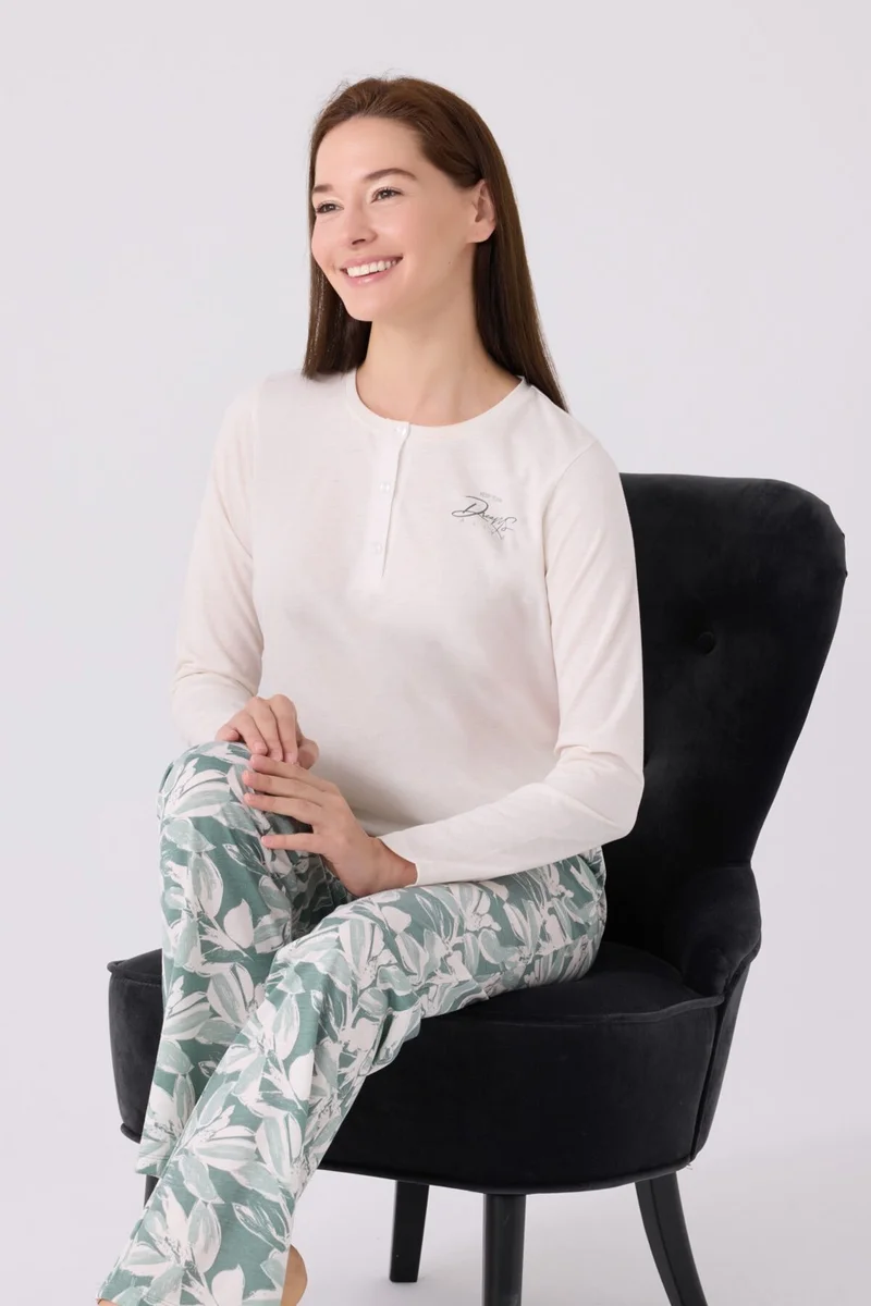 ارنيتا Women's Long Sleeve Pajama Set AR3116 Stone