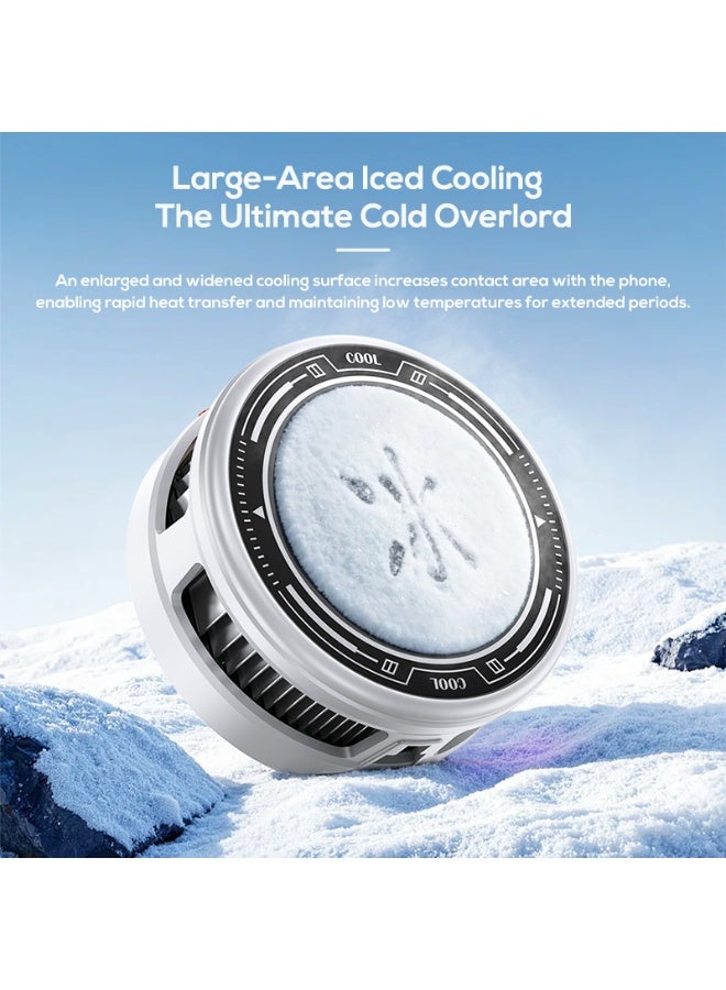 S-Quality Magnetic Phone Cooler with AI Cooling Mode & Digital Temperature Display, Semiconductor Mobile Cooling Fan with Back Clip, Magnetic Ring & Type-C Cable - Image 5