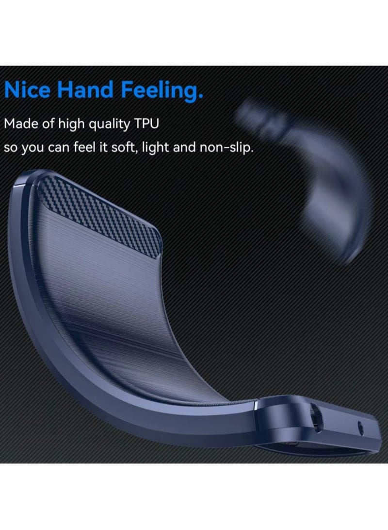 Brushed Carbon Fiber Shockproof Case For Nothing CMF Phone 1 - Blue - Image 4