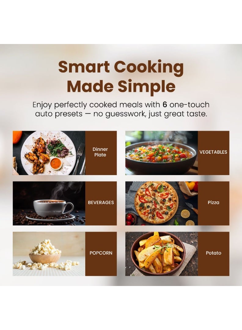 اس بي جي فرن ميكروويف SPJ سعة 20 لتر، 700 وات مع 6 مستويات طاقة، وظيفة إزالة الجليد، مؤقت 30 دقيقة، سهل الاستخدام، الأفضل للمنزل والمكتب، اللون - فضي، MWSLU-20L003 - Image 5