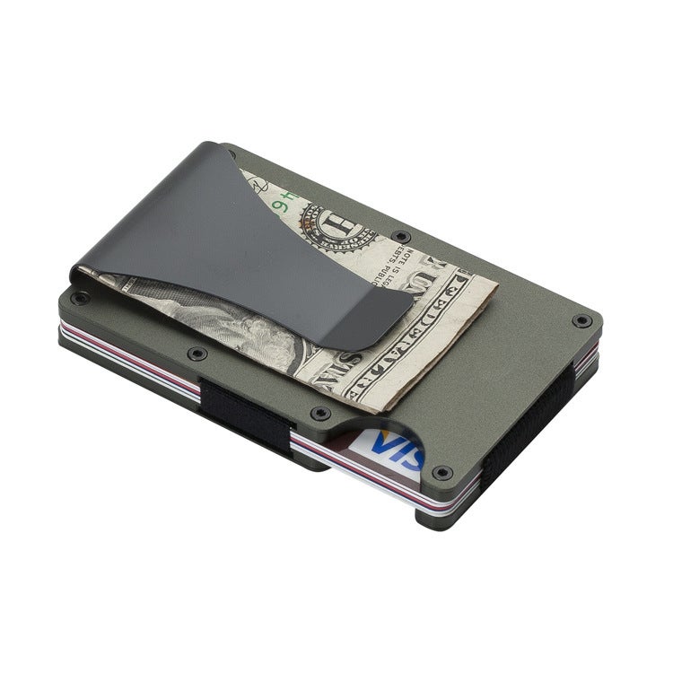 Aluminum Alloy Carbon Fiber RFID Blocking Business Card Holder - Image 1