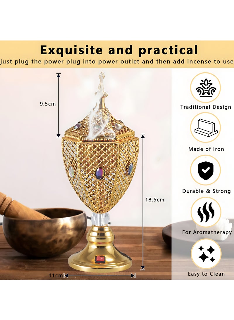 Bakhoor BoSidin - Electric Oud Bakhoor Incense Burner Mabkhara Gold - Image 1