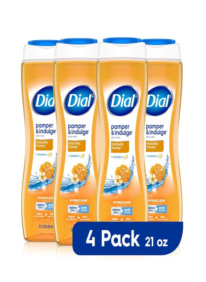 Dial Body Wash, Pamper & Indulge Manuka Honey, 21 fl oz, Pack of 4 - Image 1