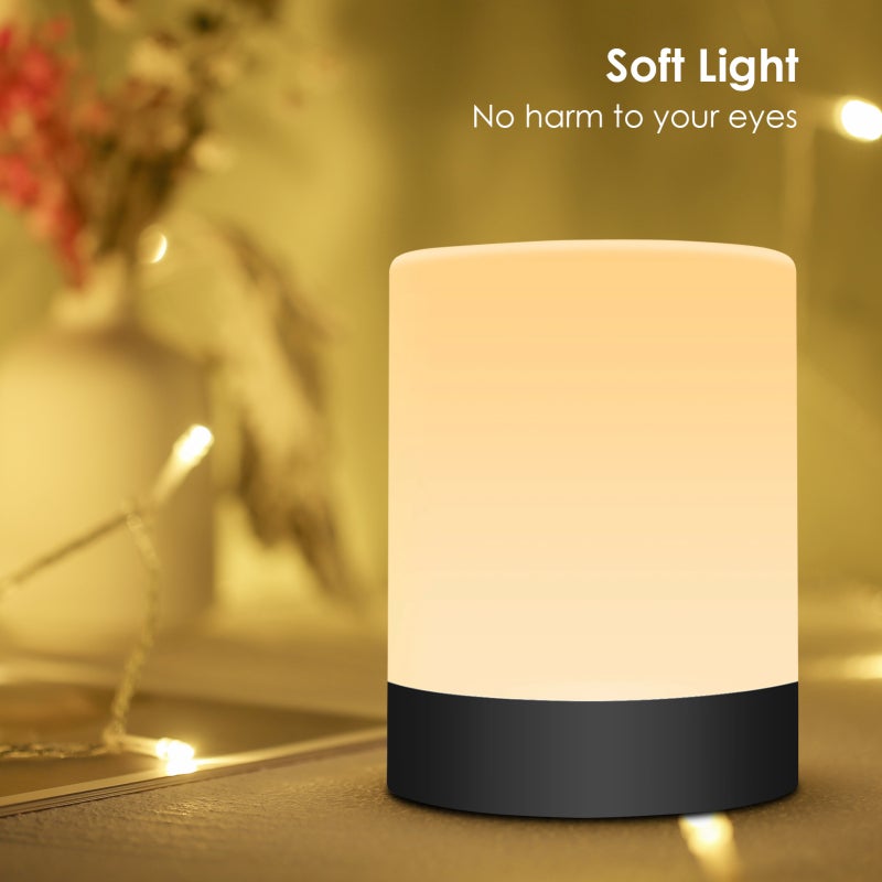 USB Rechargeable Night Light - RGB Warm White Lighting Touch Control Dimmable Soft Eye-Care Light - ABS PC Material for Bedroom Nursery Hallway - Image 3