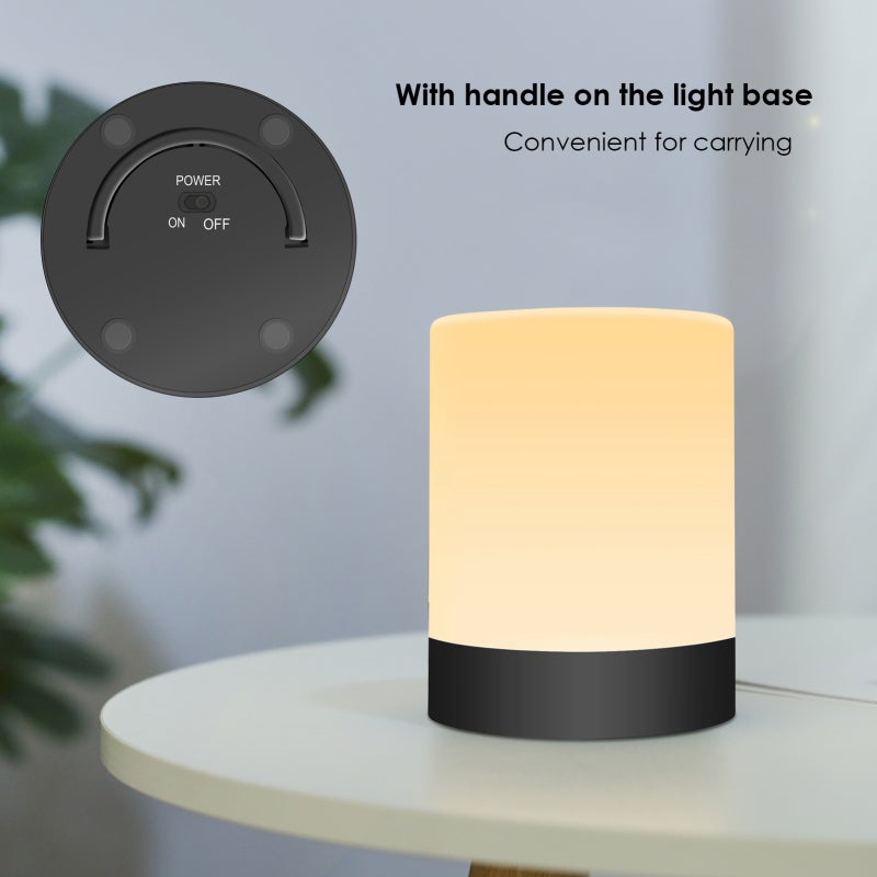 USB Rechargeable Night Light - RGB Warm White Lighting Touch Control Dimmable Soft Eye-Care Light - ABS PC Material for Bedroom Nursery Hallway - Image 5