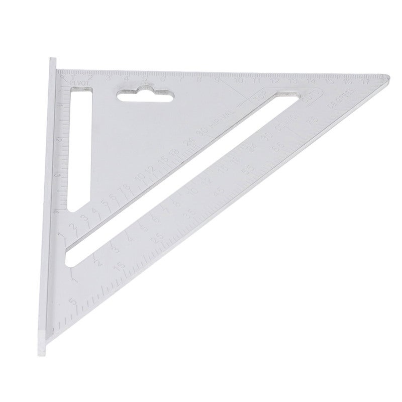 MYTEC Woodworking Triangle Ruler 7 Inch (18cm) Aluminum Alloy Construction - Accurate Etched Scale With Rafter Conversion Table Angle Ruler for Woodworking Projects - Image 4