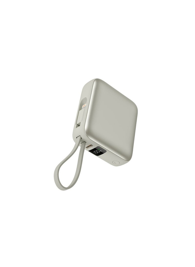 iOsuite Mini size Power Bank 10,000 mAh PD 22.5W Fast Charging with Type C cable and Lightning cable and 1*USB C Port - Silver - T179LFSIL  - Image 3