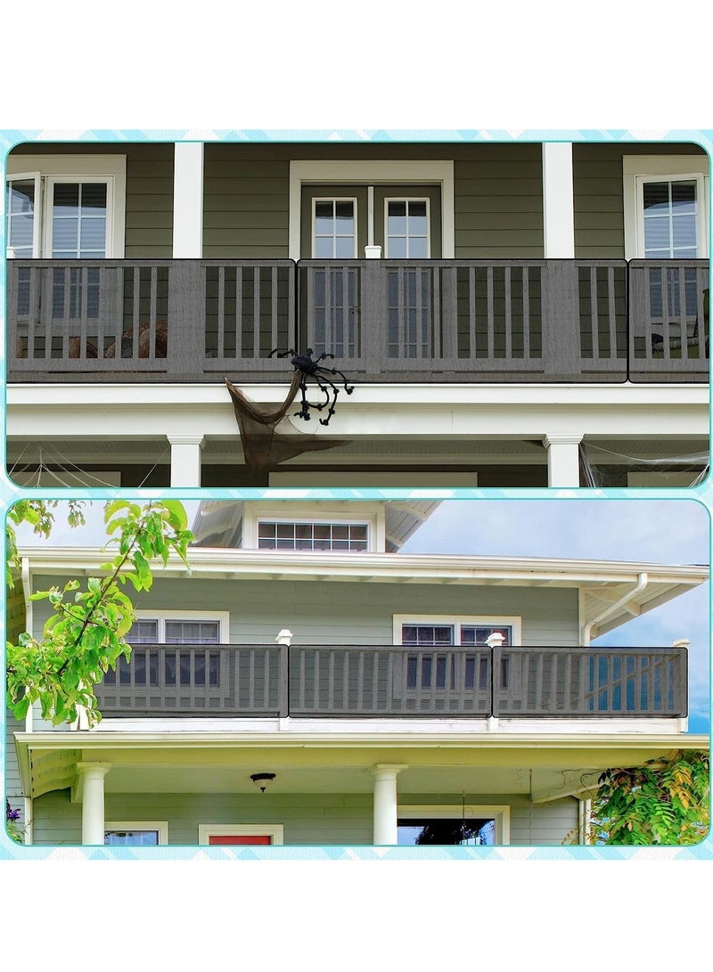 Excefore Child Safety Net 2 Sets, Durable Banister Guard for Baby Safety Stairs Railing Balcony Cribs, Banister Stair Mesh Baby Proofing, Easy to Install Stair Netting for Kids, Pets, Toys - Image 5