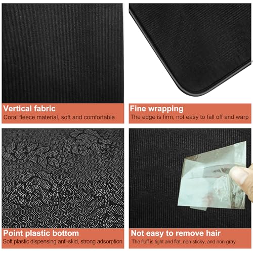 TORIBIO Drum Rug, 5X 6 Ft Drum Mat Carpet Music Rug with Non-Slip Bottom, Soundproof Electrical Pads for Drummers, Black - Image 3