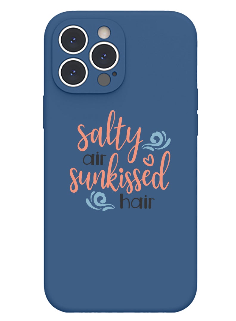 Theodor Protective Slim Fit Case Liquid Silicone Cover with Full Body Protection Anti-Scratch Shockproof Case For iPhone 14 Pro Max Blue  - Sarcasm copy - Image 1