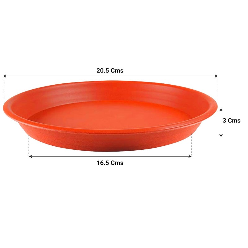 TrustBasket TrustBasket UV Treated Round Bottom TrayPlateSaucer Suitable for 10 inch Round Plastic PotTerracotta ColorSet of 6 Heavy Duty Highly Durable Plant saucer Gamla for Indoor Home Decor Outdoor Balcony Garden  - Image 2