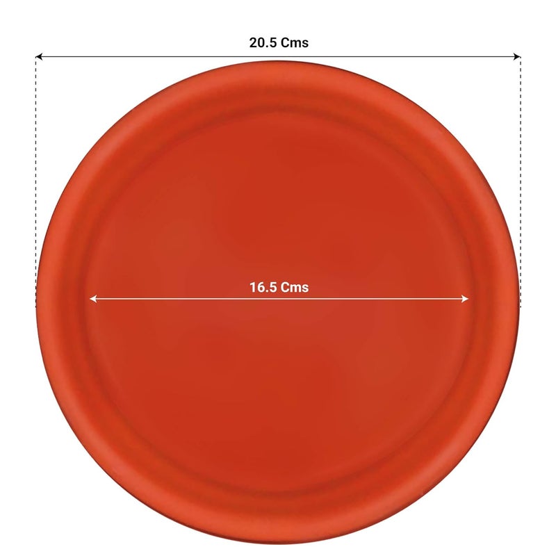 TrustBasket TrustBasket UV Treated Round Bottom TrayPlateSaucer Suitable for 10 inch Round Plastic PotTerracotta ColorSet of 6 Heavy Duty Highly Durable Plant saucer Gamla for Indoor Home Decor Outdoor Balcony Garden  - Image 3