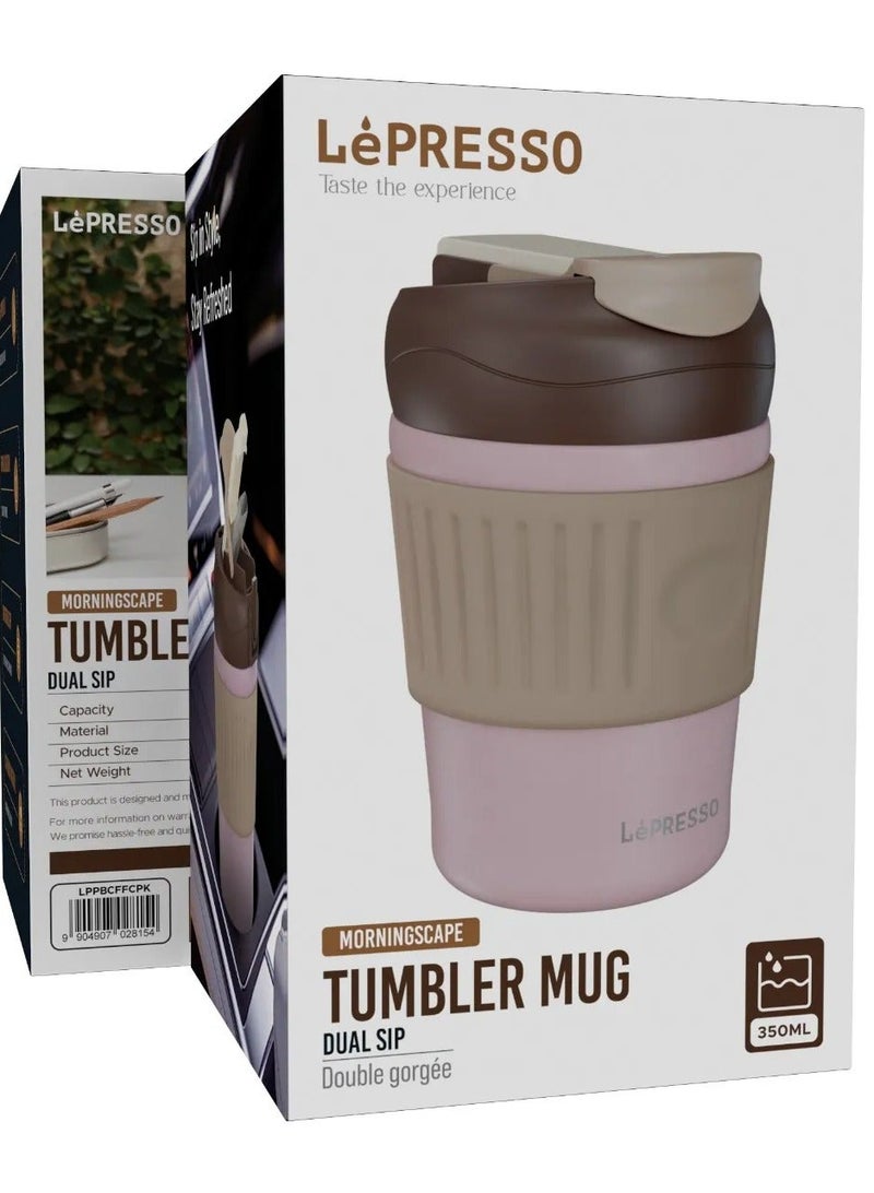 LePRESSO Tumbler Mug Dual Sip with Capacity 350ml & Leak Proof Lid / Thermal Insulation / Comfortable Grip - Image 3