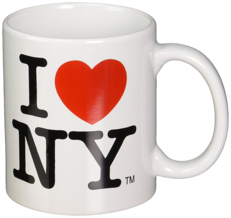 City-Souvenirs I Love NY Mug  White Ceramic 11 ounce I Love NY Mugs from the New York City Souvenir Store