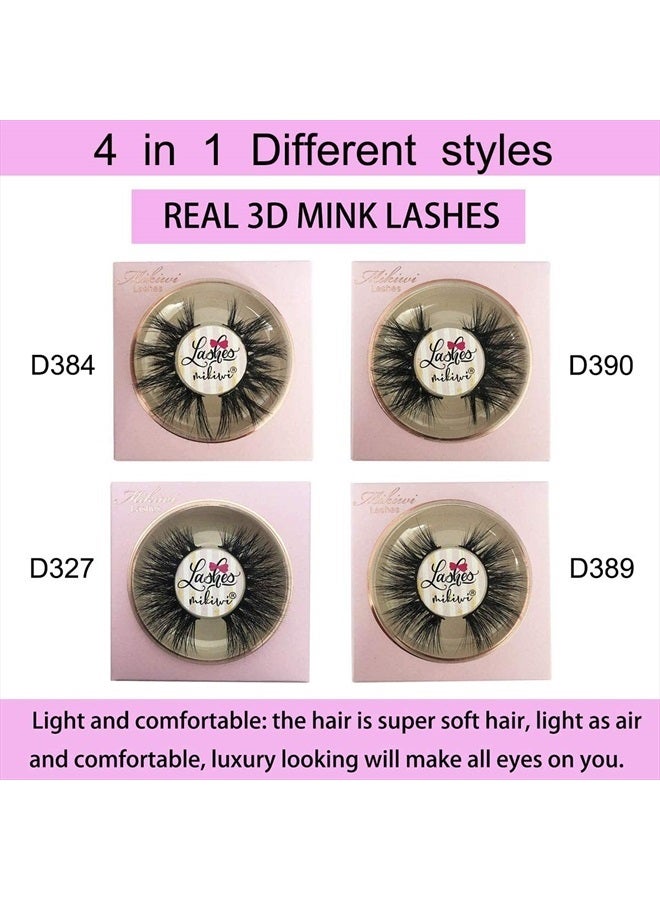 Mikiwi 3D Mink Lashes, Mink Eyelashes, Real Mink Lashes, Dramatic Eyelashes, Mink Lashes Strip, 5D Mink Lashes, Wholesale Mink lashes, Pack-4 - Image 2