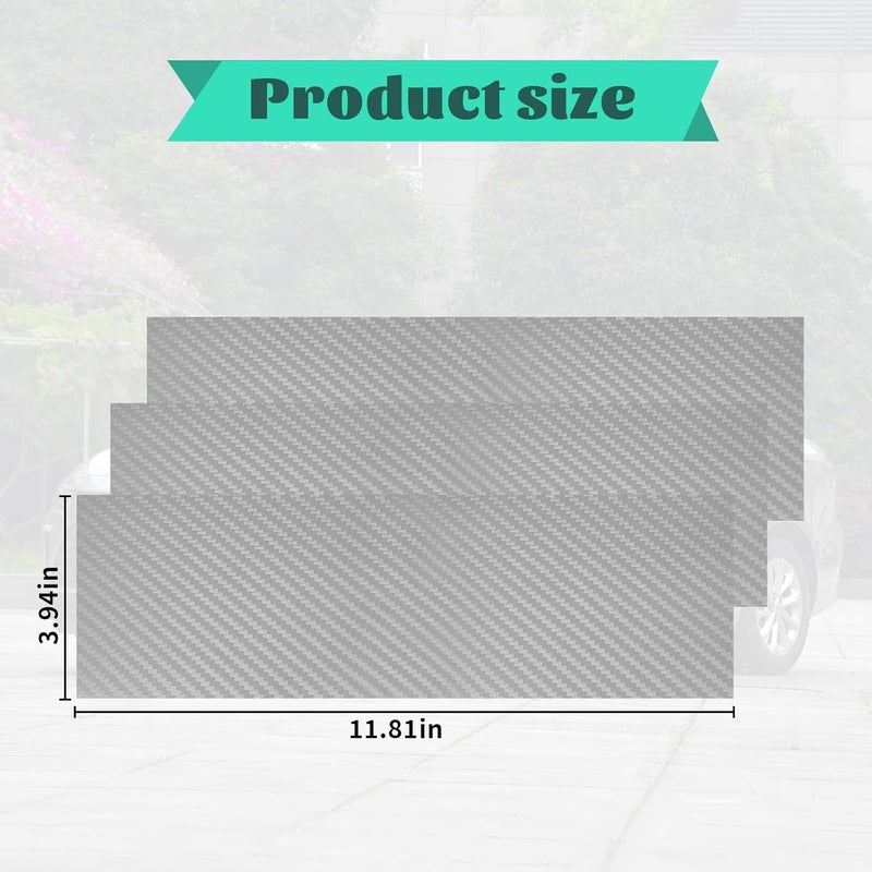 BLAKAYA Carbon Fiber Vinyl Wrap 11.8" x 4" Chevy Bowtie Emblem Wrap Kit with Spatula and Cutter 3 Pcs Universal Logo Overlay - Image 3