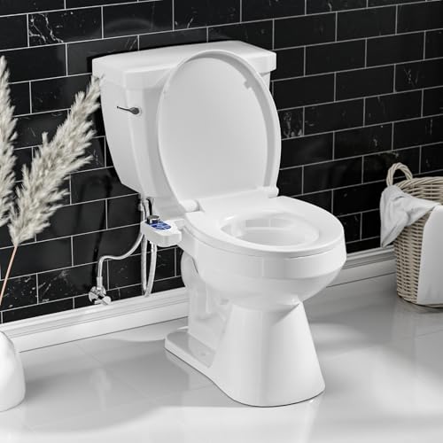 SAMODRA NonElectric Bidet Attachment for Toilet SelfCleaning Dual Nozzle Frontal Rear Wash Adjustable Water Pressure Fits Most Toilets Easy Installation Ocean Blue - Image 3
