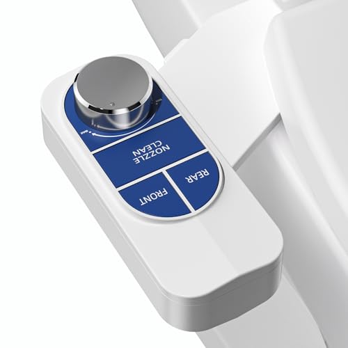 SAMODRA NonElectric Bidet Attachment for Toilet SelfCleaning Dual Nozzle Frontal Rear Wash Adjustable Water Pressure Fits Most Toilets Easy Installation Ocean Blue - Image 1