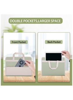 SYOSI 13 Pockets File Folder Organizer, Accordion Portable File Organizer with Handle, Document Organizer with Labels, Letter/A4 Size File Folders, Zippered Expanding File Folder for School Office, Green  - Image 2