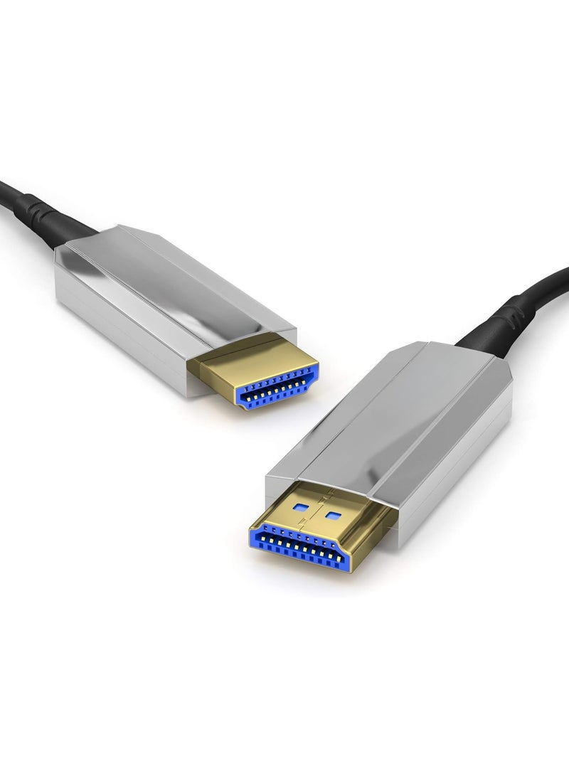 كابل HDMI فايبر بطول 100 متر – قوي وسهل الاستخدام – لنقل صورة 4K لمسافات طويلة بدون تقطيع - Image 1