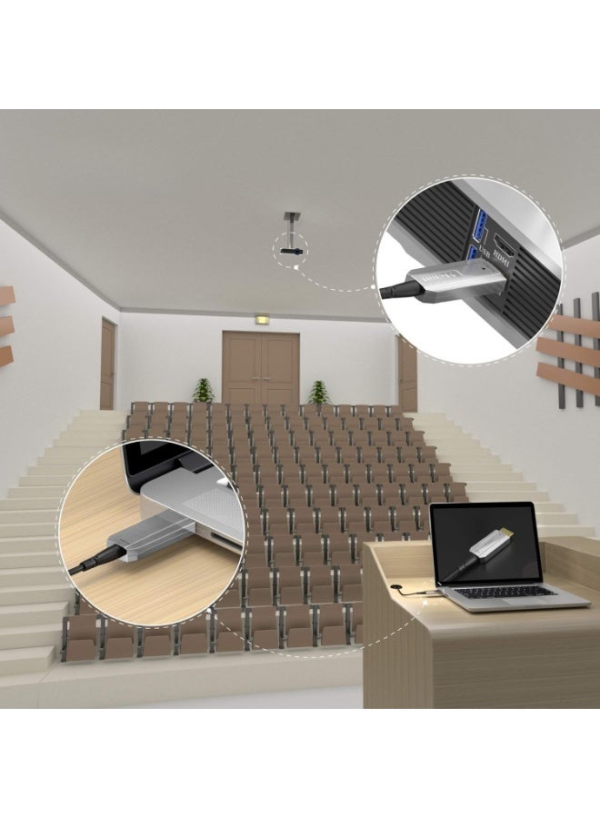 كابل HDMI فايبر بطول 100 متر – قوي وسهل الاستخدام – لنقل صورة 4K لمسافات طويلة بدون تقطيع - Image 2