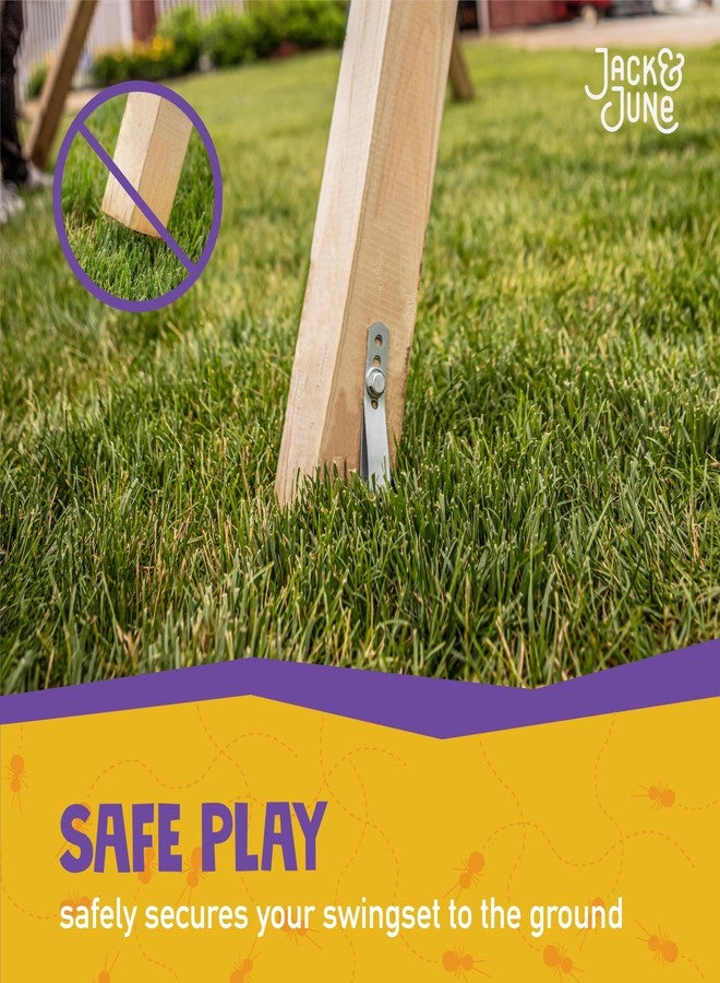 Jack and June Jack & June Playset Anchor Kit - Essential Swing Set Hardware for Securing Your Playset to The Ground - Perfect for Keeping Your Kids Safe and Secure During Outdoor Playtime! - Image 4