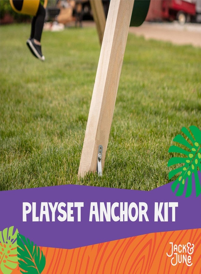Jack and June Jack & June Playset Anchor Kit - Essential Swing Set Hardware for Securing Your Playset to The Ground - Perfect for Keeping Your Kids Safe and Secure During Outdoor Playtime! - Image 2