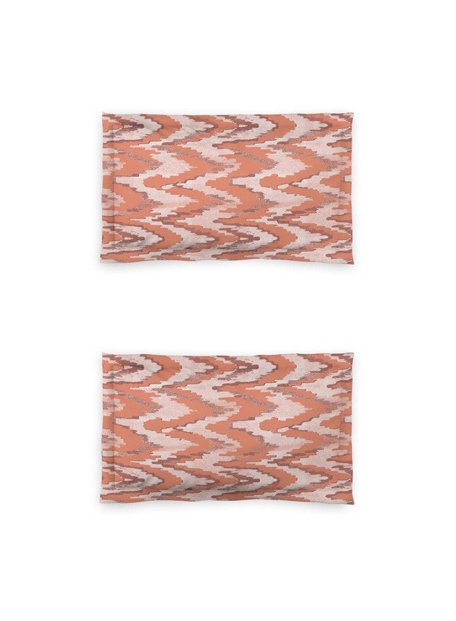 DDECOR Live beautiful DDECOR - Pack of 1 Metro Abstract Cotton Double Bedsheet with 2 Pillow Covers - Orange  - Image 4
