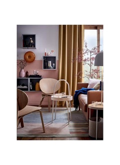 erorex Room darkening curtains, 1 pair, with heading tape/beige-yellow, 145x300 cm  - Image 3