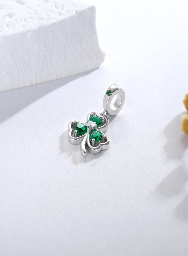 Sariel Good Lock Green Shamrock Charms for Necklace Bracelet 925 Sterling Silver Clover Bead St Patricks Day Jewelry Gifts Women - Image 3
