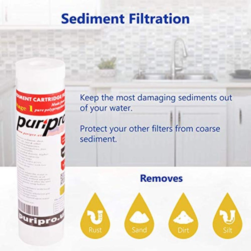 Reverse Osmosis Filter, 3-Stage 1-Micron, Taste and Odor Removal, Fits Standard Filter Housing, 1 Pack - Image 3