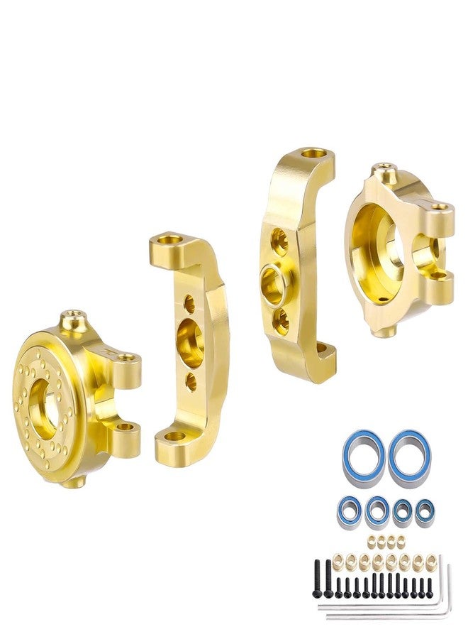 FriHobby Brass Steering Knuckles and C-Hubs Counterweight for TRX4M TRX4MT 1/18 RC Crawler Upgrade Parts (Gold) - Image 1
