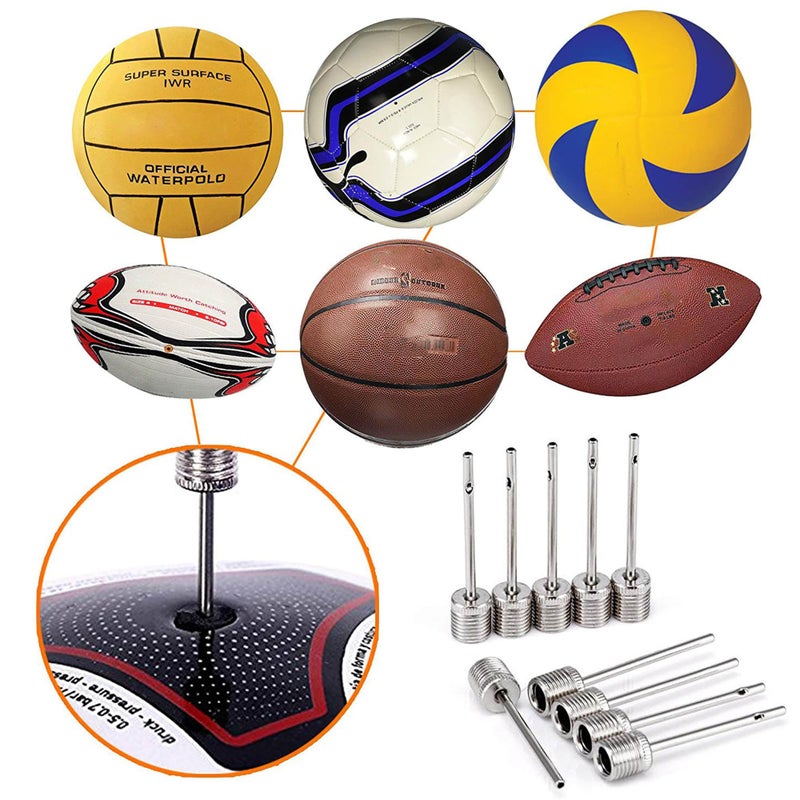 Mobi Lock 6 Pcs Ball Pump Inflation Needle - Stainless Steel Air Pump Needles - Ideal for Blowing Up Football, Basketball, Volleyball, and All Other Sports Balls - Image 5