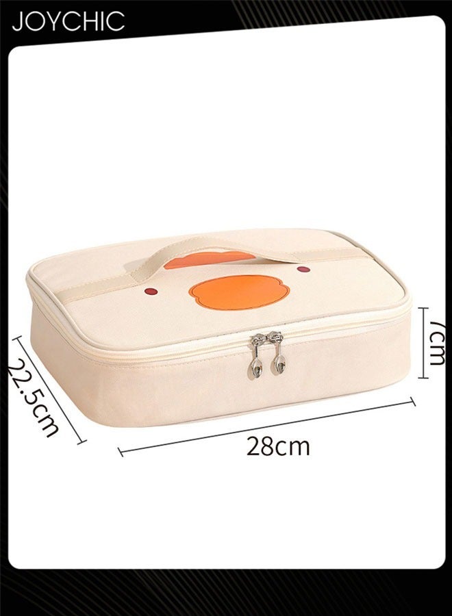 Joychic 3-Piece Oxford Multifunction Food Insulation Bag Warm and Fresh Keeping Reusable Lunch Bag for School Office Outdoor Picnic - Image 4