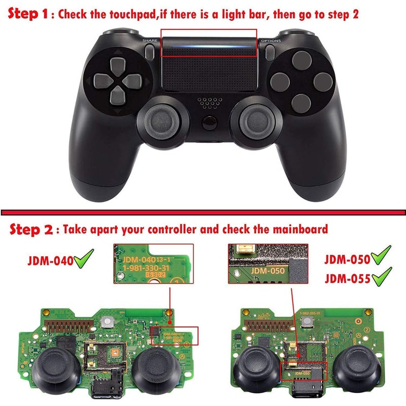 eXtremeRate Whole Tactile Clicky Kit for PS4 Controller Shoulder Face Dpad Buttons, Custom Flashshot Button Stop Flex Cable, Mouse Click Kit for PS4 Controller CUH-ZCT2 JDM-040/050/055 - Image 2