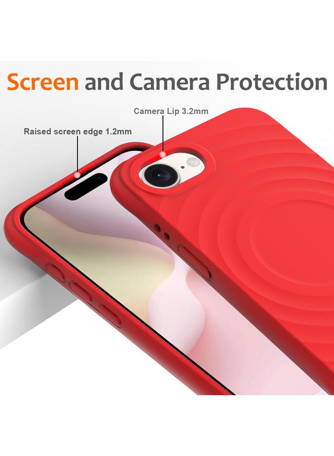 اس-توب جراب لهاتف iPhone 16e بنسيج مموج من السيليكون السائل المغناطيسي MagSafe - Image 3