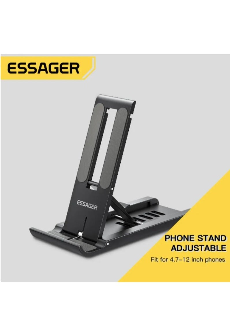 ESSAGER - Essager Portable Desktop Holder Foldable Mini Moblie Phone Stand For iPhone 13 Pro Max iPad  Desk Bracket Portable Stand - Image 1