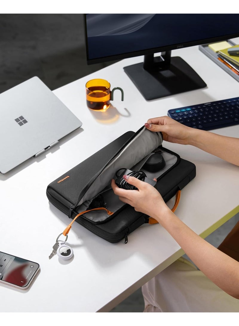 Tomtoc Defender-A14 Eco-Friendly 13.5–14 Inch Laptop Briefcase – Slim, Shockproof Case with CornerArmor, Water-Repellent Recycled Fabric – Compatible with MacBook Pro 14" M4/M3/M2/M1, Surface Laptop 5, Dell XPS  - Image 3