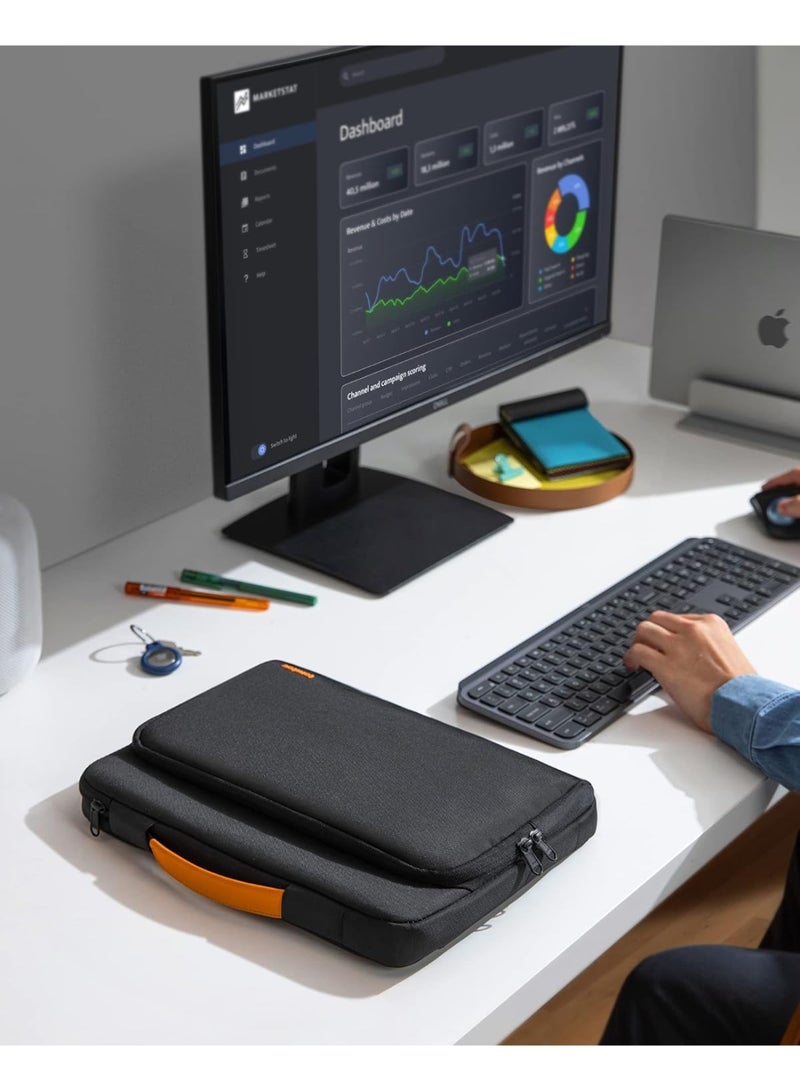 Tomtoc Defender-A14 Eco-Friendly 13.5–14 Inch Laptop Briefcase – Slim, Shockproof Case with CornerArmor, Water-Repellent Recycled Fabric – Compatible with MacBook Pro 14" M4/M3/M2/M1, Surface Laptop 5, Dell XPS  - Image 2