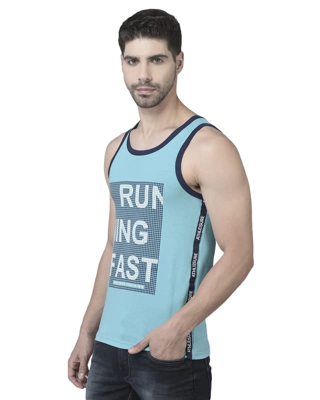 Dollar Mens Assorted Cotton Printed Vest Tank top Assorted (Any Colours) (Pack of 1) - Image 3