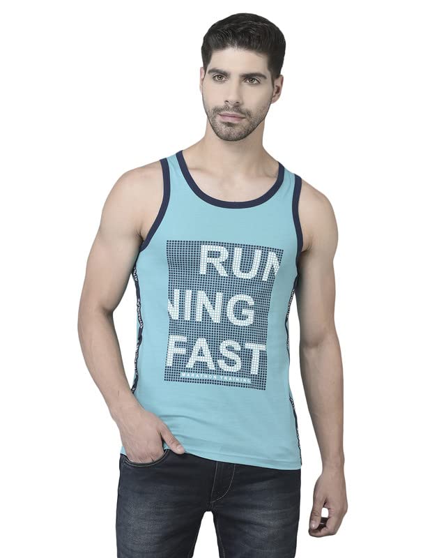 Dollar Mens Assorted Cotton Printed Vest Tank top Assorted (Any Colours) (Pack of 1) - Image 1