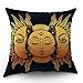 Moslion Sun Moon Pillow Cover Decorative Sun and Moon with Many Fractal Faces Celestial Energy Mystic Throw Pillow Case - Image 2
