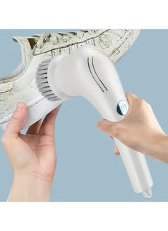VIUAUAX Electric Cleaning Brush, Cordless Electric Spin Scrubber, Handheld Electric Cleaning Brush with 5 Replaceable Heads,  Multifunctional 5-in-1 Wireless Brush Electric Hair Brushes Bathroom for Bathtub/Kitchen/Bathroom/Floor/Dish/Car/Shoe/Glass  - Image 5