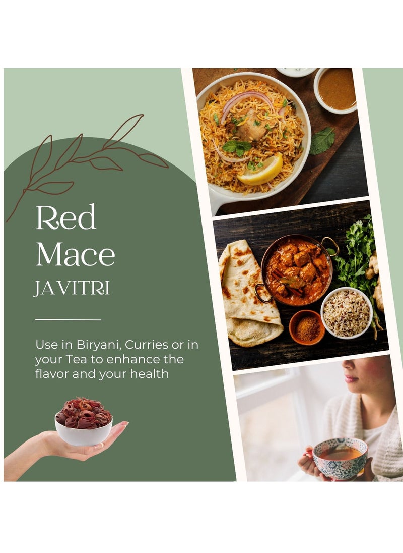 BLISS OF EARTH Javitri Red Mace Premium Organic Grown Whole Spice Enhance Flavor your Culinary Delight 100gm  - Image 5