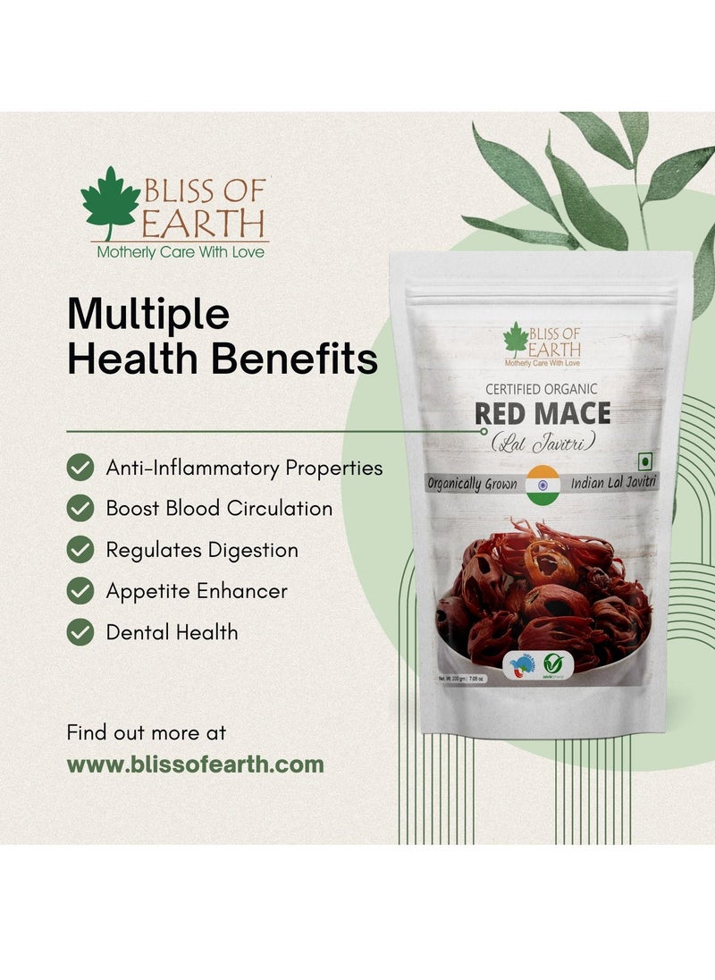 BLISS OF EARTH Javitri Red Mace Premium Organic Grown Whole Spice Enhance Flavor your Culinary Delight 100gm  - Image 2